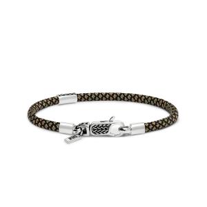 SILK ARMBAND ZILVER/PARACORD