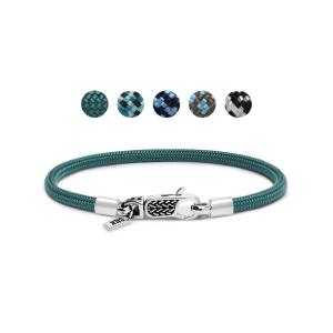 SILK ARMBAND ZILVER/PARACORD