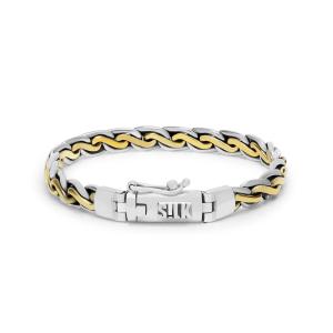 SILK ZILVEREN ARMBAND MET MESSING 