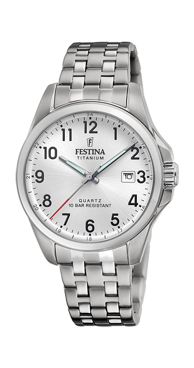 Festina heren horloge F20696/1 met een titanium kast en een mineraal glas met een titanium band/armband.

Festina horloges zijn de perfecte mix van elegantie en functionaliteit.Festina biedt een herkenbaar design, constante technologische evoluties en en een perfecte prijs/kwaliteit garantie.