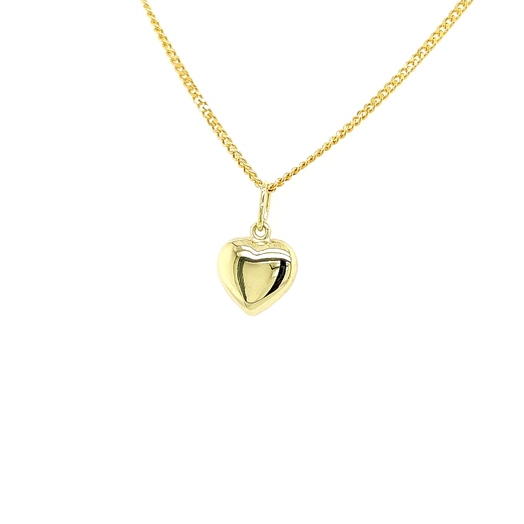 14k Geelgouden hanger in vorm van een hart.
De hanger is exclusief collier
