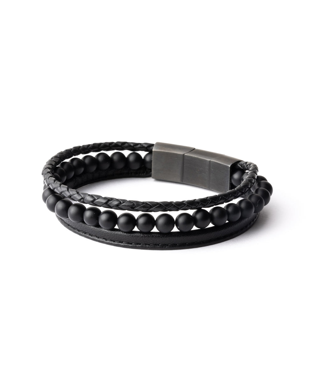 Triple Black armband van het merk Gemini.
De lengte is 18-19 cm (XS-S).