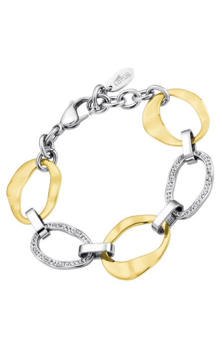 Deze prachtige Lotus Style armband is gemaakt van bicolored zirkonia stenen en heeft een uniek design. De armband kan op verschillende manieren gedragen worden, zowel solo als in combinatie met andere armbanden voor een trendy look. Het perfecte accessoire voor elke gelegenheid.

Draag deze Lotus Style armband met bicolored zirkonia stenen solo voor een elegante touch aan je outfit of combineer met andere armbanden voor een trendy en speelse uitstraling. Een veelzijdig sieraad dat perfect te dragen is voor elke gelegenheid. Maak je look compleet met deze prachtige armband.