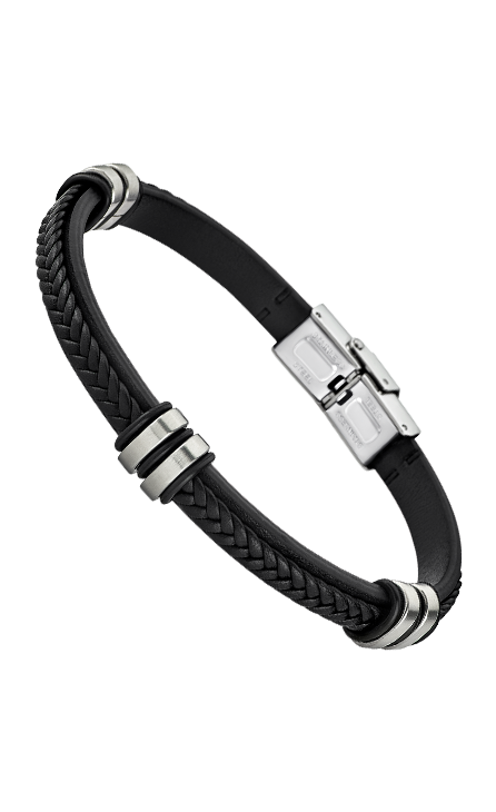 Deze Lotus Style armband voor heren is gemaakt van roestvrij staal en zwart leer, wat zorgt voor een stoere en stijlvolle uitstraling. De armband heeft een strak ontwerp met een opvallende Lotus bloem als detail. Draag deze armband solo voor een minimalistische look of combineer met andere armbanden voor een trendy uitstraling. De perfecte accessoire voor elke moderne man!