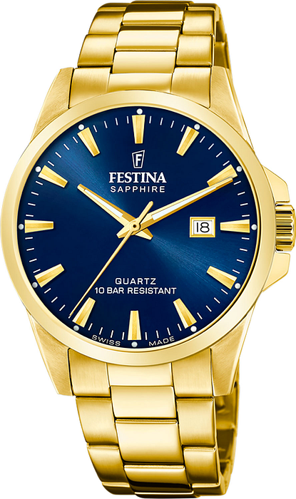 Festina Zwitsers herenhorloge F20044/3 met een roestvrijstalen kast