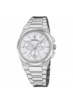 Ontdek uitmuntendheid en precisie in elk detail met het Festina Rivé Swiss Made horloge. Dit onderscheidende model belichaamt de essentie van de Zwitserse horlogetraditie door zijn uiterst nauwkeurige bewegingen. Uitgerust met automatische kalibers die zijn ontworpen en vervaardigd in Zwitserland, garandeert dit horloge niet alleen efficiëntie en betrouwbaarheid, maar ook ongeëvenaarde exclusiviteit.

