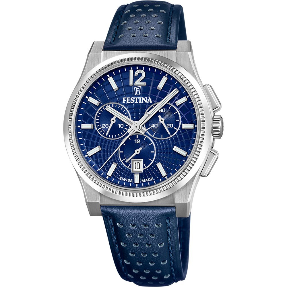 Ontdek uitmuntendheid en precisie in elk detail met het Festina F20060/2 Rivé Swiss Made horloge. Dit onderscheidende model belichaamt de essentie van de Zwitserse horlogetraditie door zijn uiterst nauwkeurige bewegingen. Uitgerust met automatische kalibers die zijn ontworpen en vervaardigd in Zwitserland, garandeert dit horloge niet alleen efficiëntie en betrouwbaarheid, maar ook ongeëvenaarde exclusiviteit.