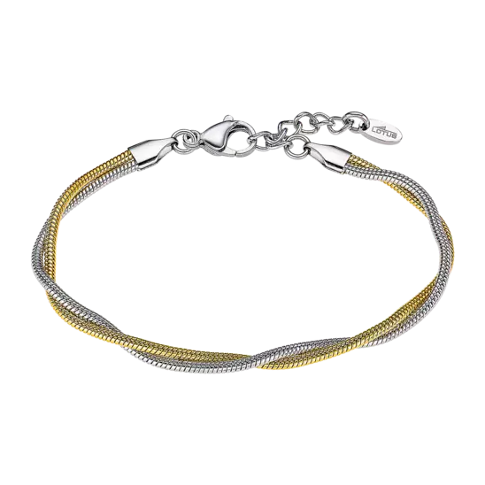 Armband bicolor staal dames getorst