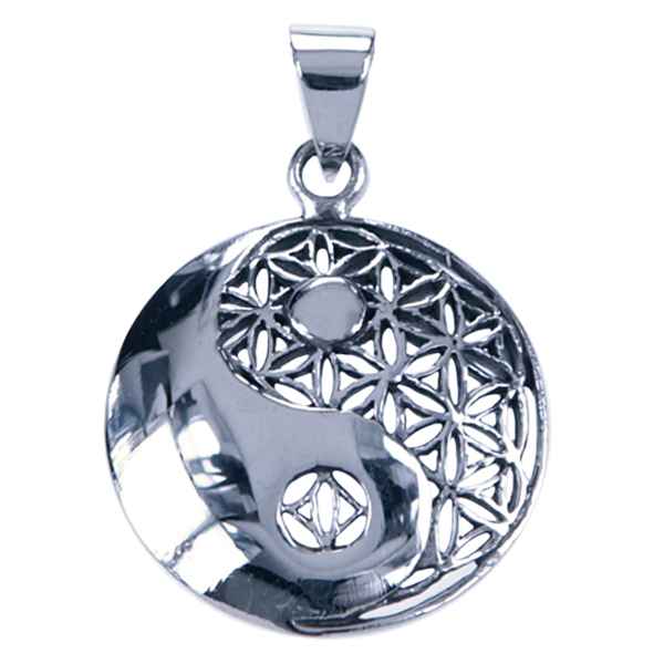 Zilver hanger Yin Yang
