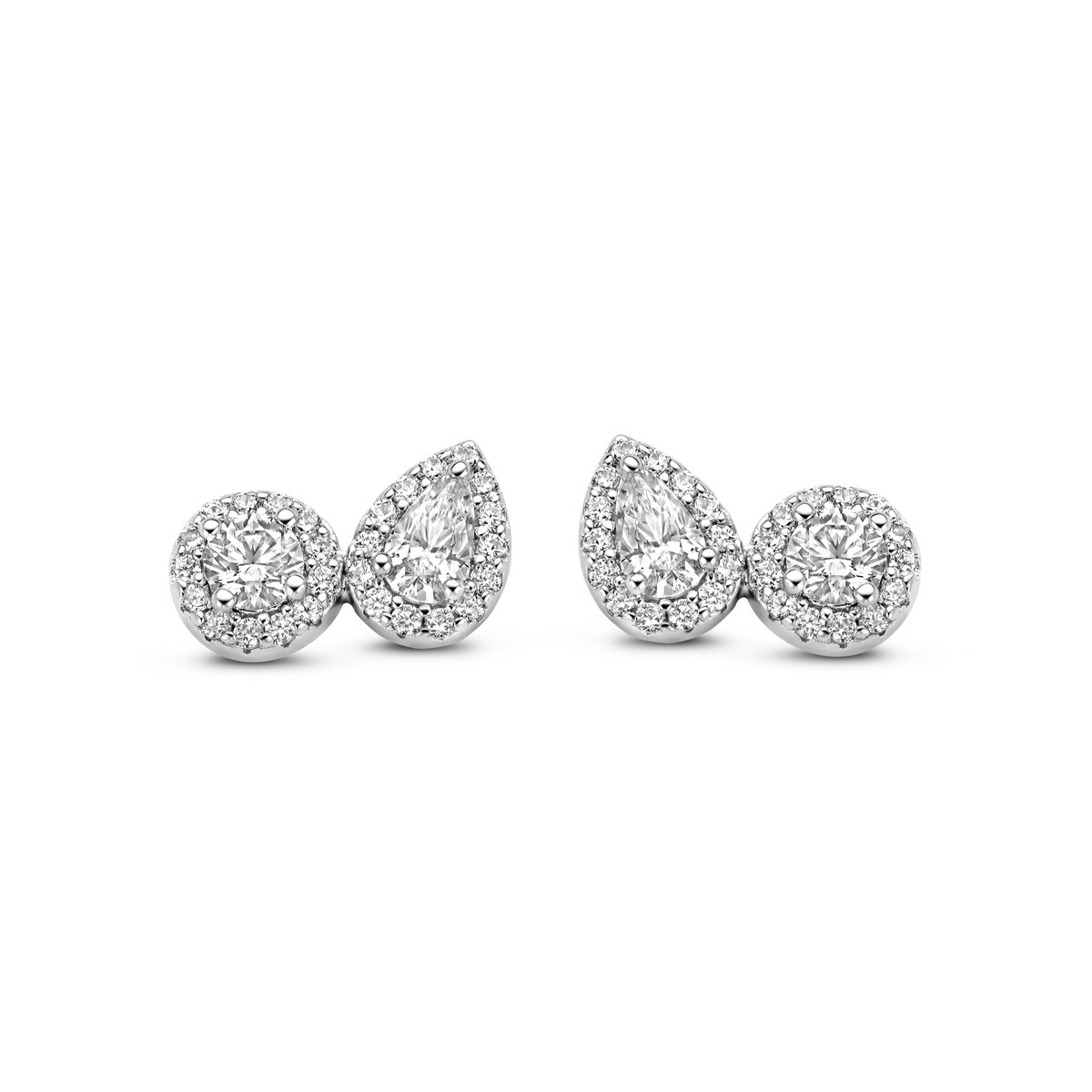 Zilveren oorbellen met zirconium