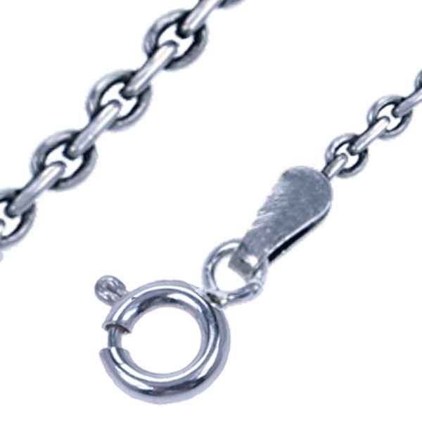 Zilver collier Anker : 2,1mm 45cm