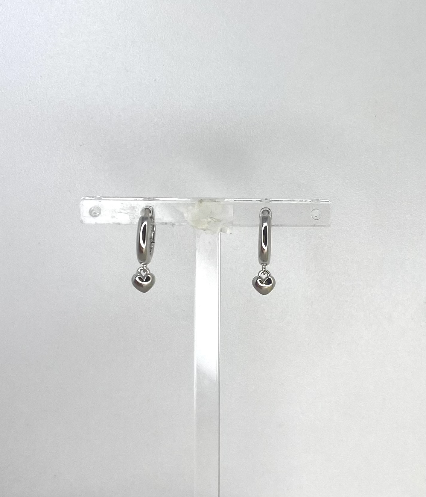 Hartjes oorringen zilver