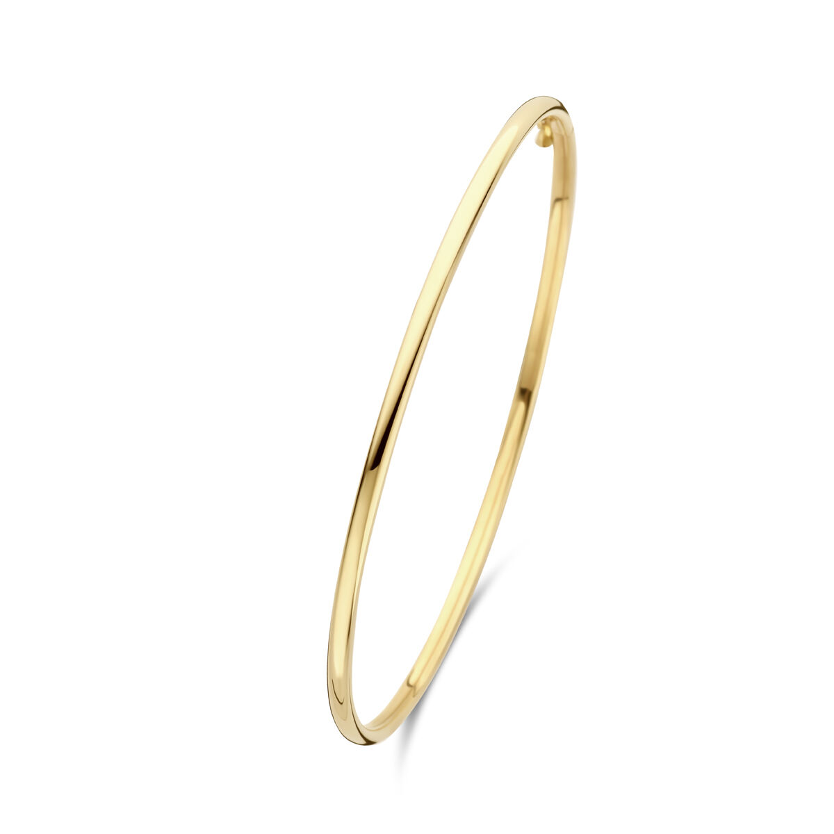 Deze prachtige geelgouden bangle is elegant en tijdloos. Het is gemaakt van hoogwaardig geelgoud en heeft een subtiele glans die elke outfit aanvult. De bangle is perfect voor zowel dagelijkse slijtage als speciale gelegenheden. Draag het alleen voor een minimalistische look of stapel het met andere armbanden voor een meer gedurfde uitstraling. Laat uw stijl stralen met deze Geelgouden Bangle.