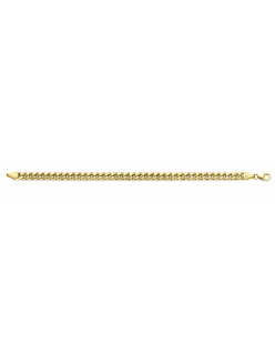 gouden Fjory armband met zilveren kern, bol gourmet 3,5mm 19cm