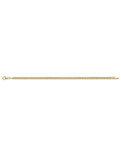 gouden Fjory armband met zilveren kern, extra bol gourmet 3,8mm 19cm