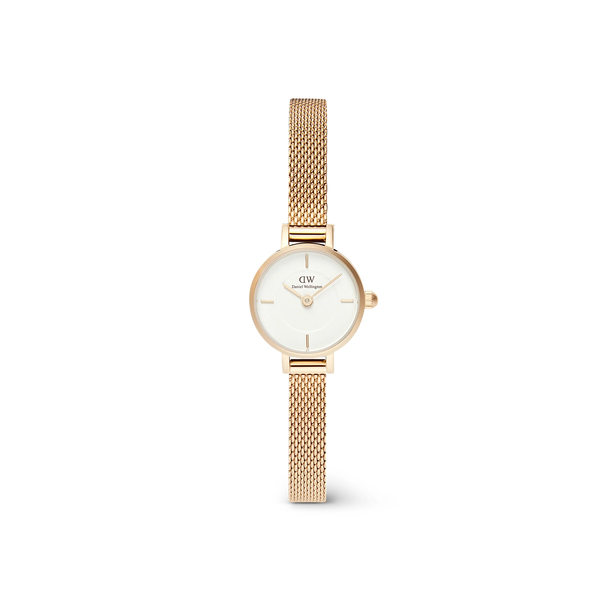Daniel Wellington dames horloge "Petite mini" goudkleurige band en kast, witte wijzerplaat