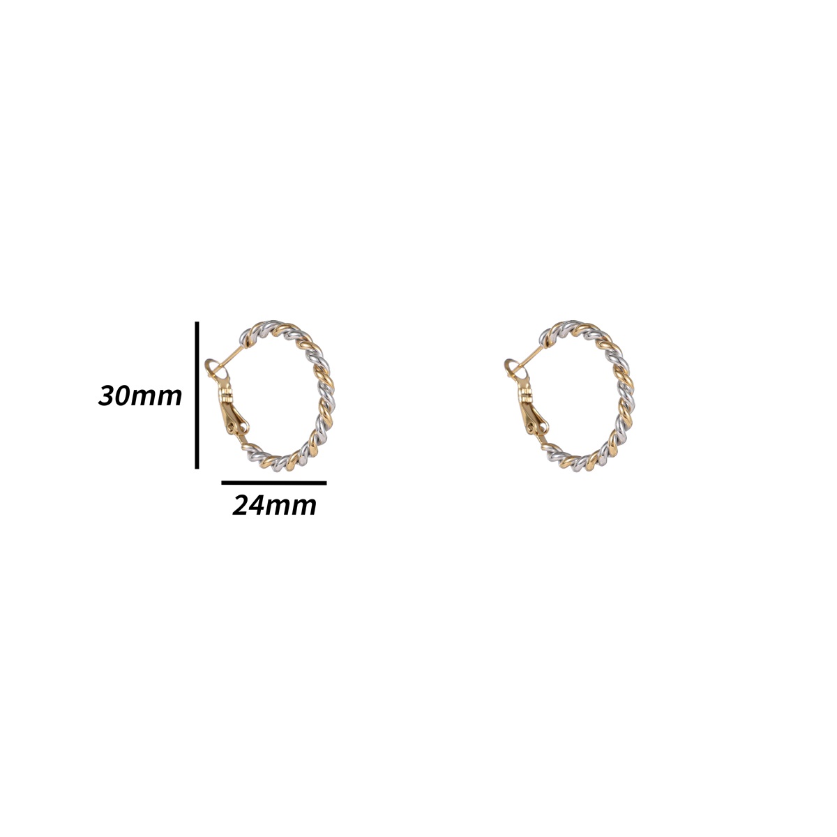 Deze Day & Eve oorringen van roestvrij staal hebben een gedraaide hoop in 2 kleuren. De oorbellen zijn stijlvol en tijdloos, perfect voor dagelijks gebruik of voor een avondje uit. Draag ze alleen voor een subtiele look, of combineer ze met andere oorbellen voor een trendy uitstraling. Een veelzijdige en modieuze toevoeging aan elke sieradencollectie!