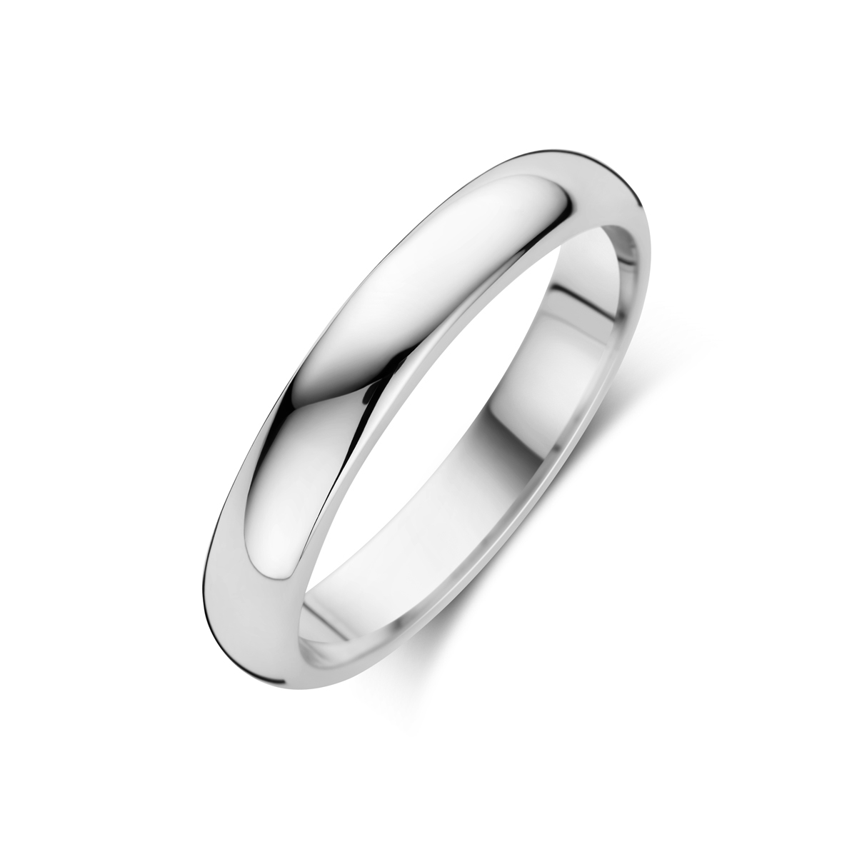 Gerhodineerd 925 zilveren ring met een breedte van 3.5mm.