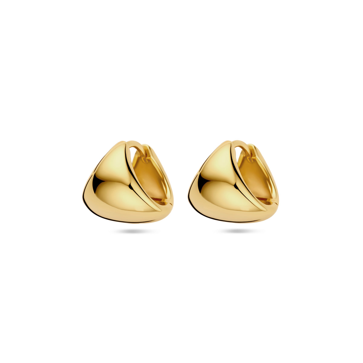 Goud op zilver creolen 