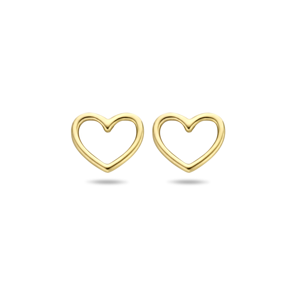 Deze geelgouden hart oorknoppen hebben een afmeting van 5x5.5mm en zijn poli afgewerkt. De oorknoppen zijn te combineren met bijpassende sieraden uit onze collectie. Tip: Leuk om kado te geven aan geliefde of dierbare! Zeg het met een hart!