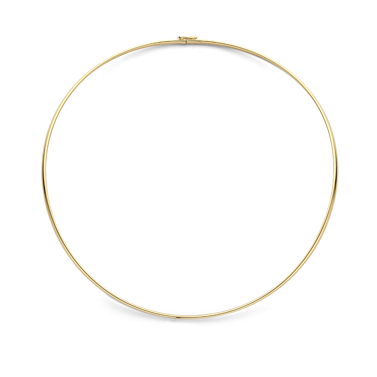 14k Geelgouden spangcollier met een schakelbreedte van 2.8mm. Het collier heeft een totale lengte van 40cm.