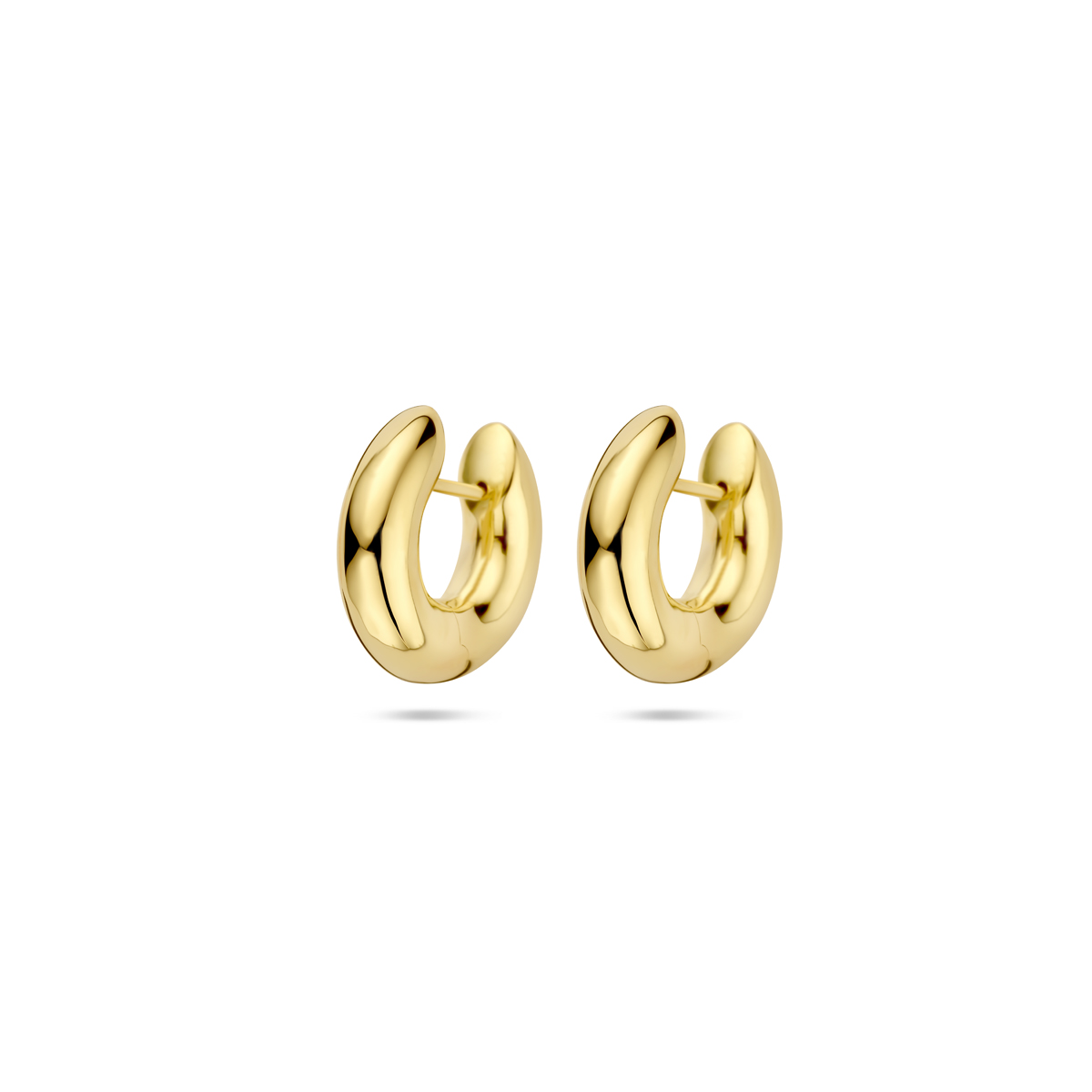 14k Geelgouden klapoorringen met een afmeting van 19x5.5mm.