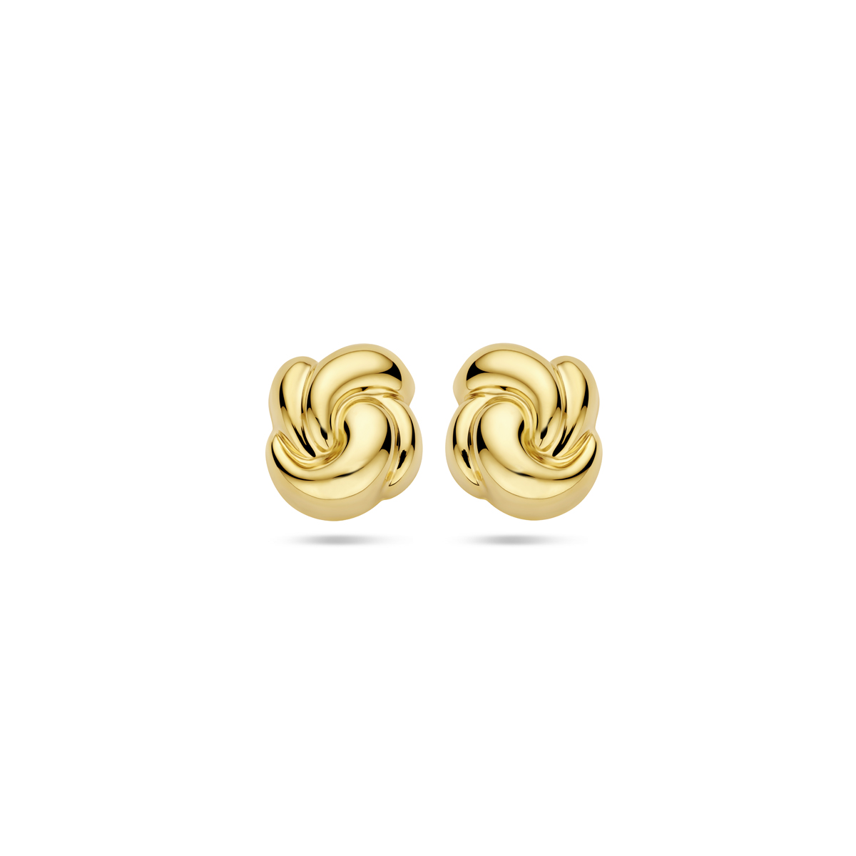 14k Geelgouden oorknoppen met een afmeting van 16.5x15.5mm.