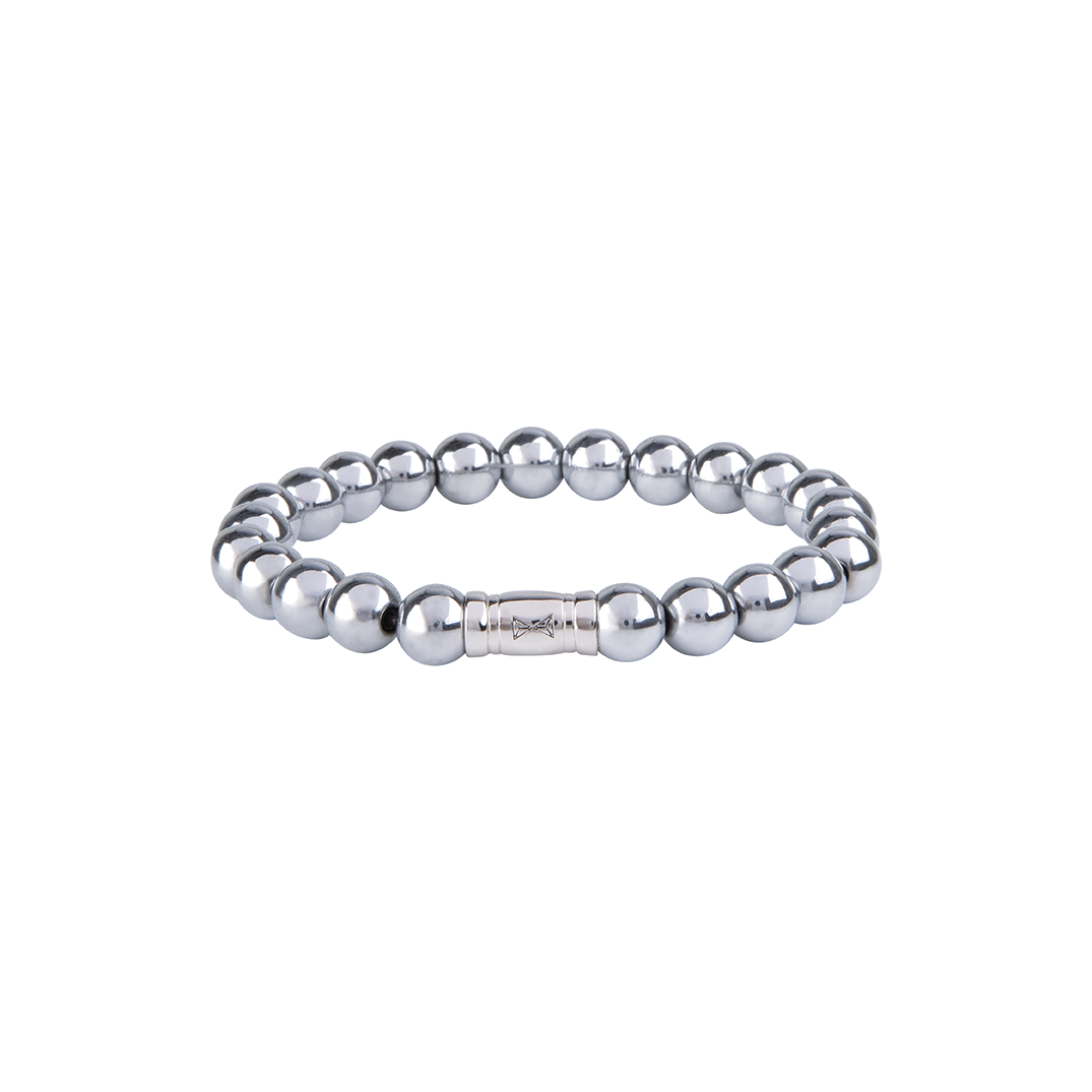 Stijlvol en minimalistisch. Deze armband is gemaakt van hoogwaardige edelstenen die perfect combineert met zowel formele als casual kleding. Gemaakt met 8mm kralen en een subtiel zilver 925 slot. Het sterke elastische koord houdt deze armband bij elkaar en zorgt voor een comfortabele pasvorm. Combineer deze armband met andere Aze sieraden en geef je look die stijlvolle extra touch.