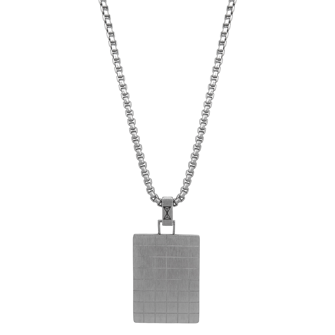 Ferro Necklace Square Indentity Ketting Metaal Staal M Heren
Metaal afwerking: gepolijst
Plating: geen
Materiaal sluiting 316L Edelstaal
Maat cm 60+10
