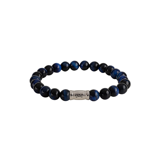 Stijlvol en minimalistisch. Deze armband is gemaakt van hoogwaardige edelstenen die perfect te combineren zijn met zowel formele als casual kleding. Gemaakt met 8mm gladde blauwe tijgeroog kralen en een subtiel zilveren 925 slot. Het sterke elastische koord houdt deze armband bij elkaar en zorgt voor een comfortabele pasvorm. De blauwe tijgeroog natuursteen kenmerkt zich door zijn diepblauwe kleur. Combineer deze armband met andere Aze sieraden en geef je look net dat stijlvolle extra tintje.