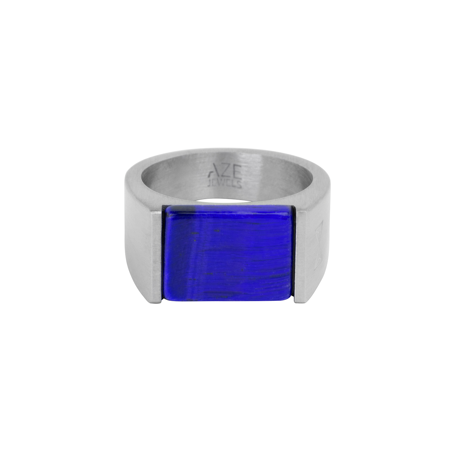 Ring Signet Rocks Lapis - Inox (18 / 57)