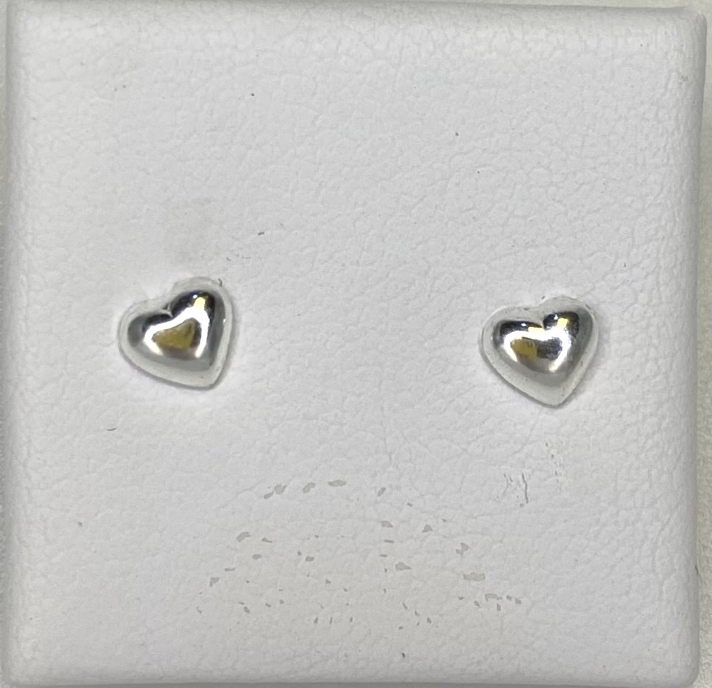 Zilver hartjes oorknoppen