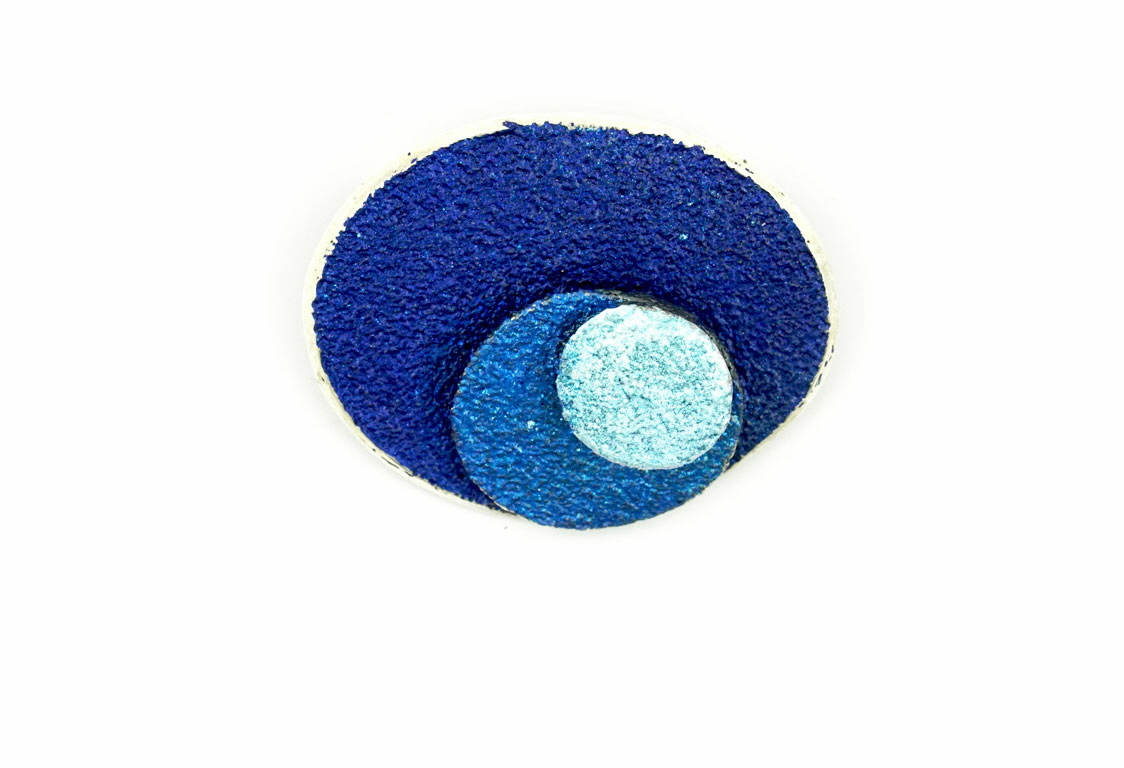 Zilveren hanger met blauwe emaille