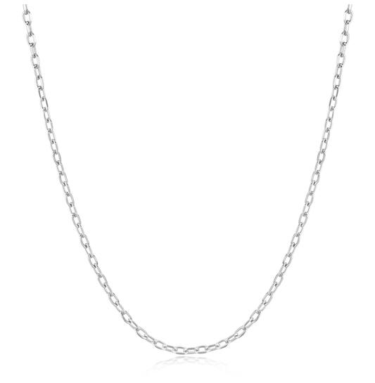  Pop charms silver rect. link chain necklace