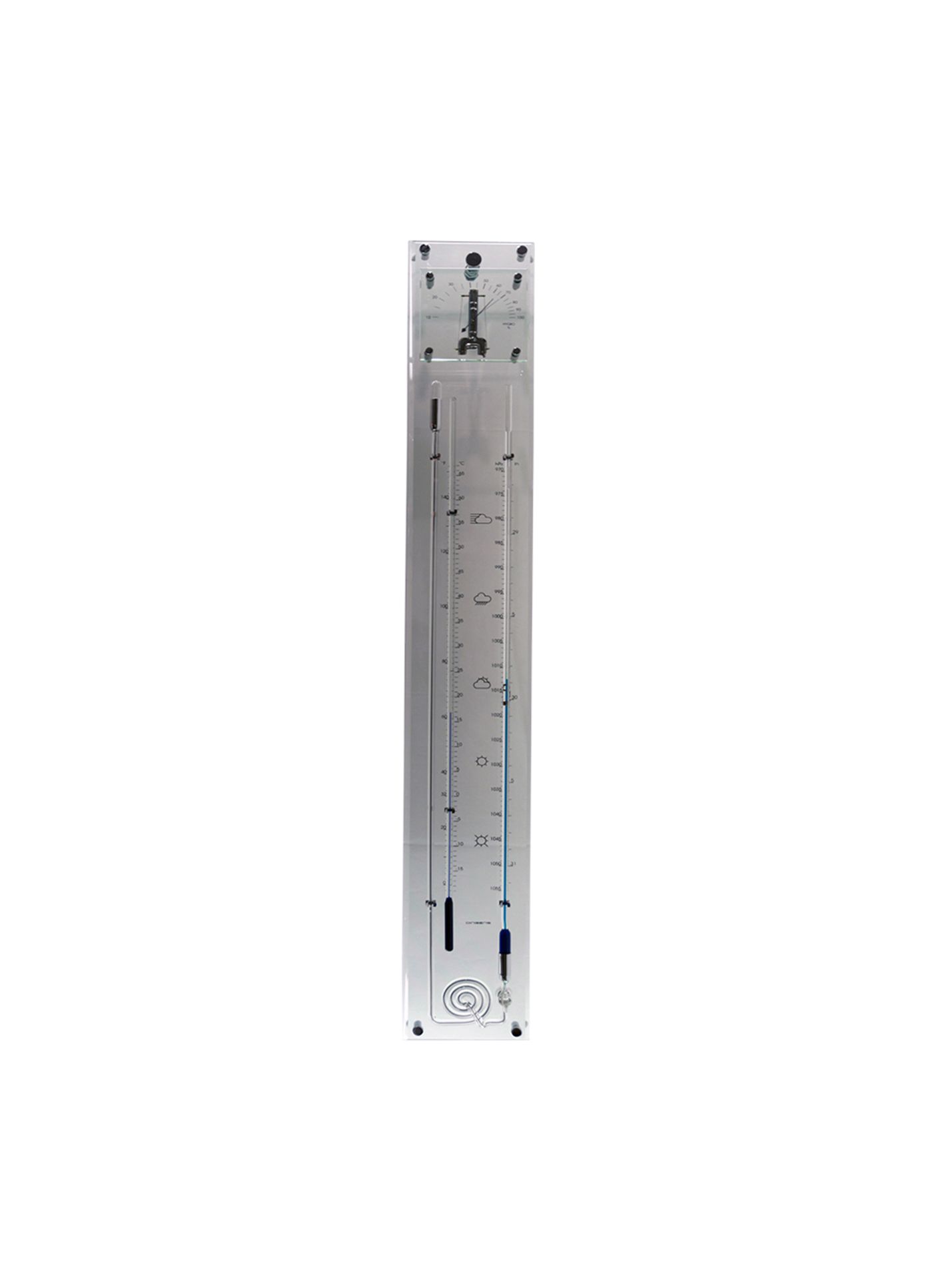 Dingens - Contrabarometer, glas. Afmeting: 104 x 16 x 6 cm.