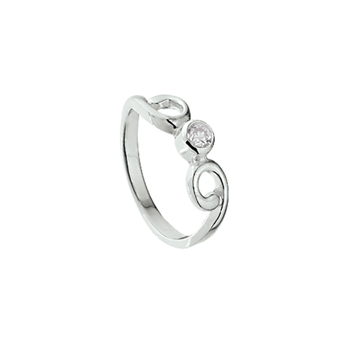 Zilveren ring met witte zirkonia.
Ringmaat 12,5