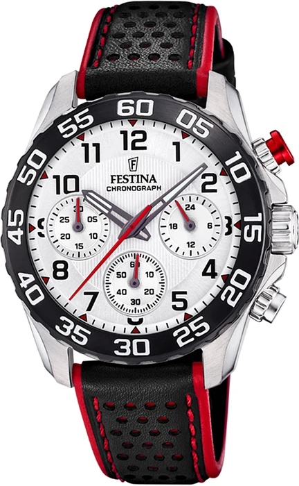 De Festina F20458/1 is een stijlvol horloge met een analoge tijdsaanduiding en een quartz uurwerk. Met een diameter van 36 mm en een hoogte van 11 mm heeft dit horloge een elegante uitstraling die perfect past bij zowel formele als informele gelegenheden.

De behuizing van dit horloge is rond van vorm en heeft een zilverkleurige afwerking. Het materiaal van de behuizing is roestvrij staal, wat zorgt voor duurzaamheid en een luxe uitstraling. De wijzerplaat van de Festina F20458/1 is wit van kleur en het glas is gemaakt van mineraal, wat zorgt voor een heldere en krasbestendige weergave van de tijd.

De band van dit horloge is zwart van kleur en gemaakt van hoogwaardig leder. De Festina F20458/1 heeft geen datumweergave, maar is waterdicht tot 5 bar, wat betekent dat je er mee kunt douchen zonder zorgen te maken over waterschade.

De sluiting van de Festina F20458/1 is een gesp, wat zorgt voor een veilige en comfortabele pasvorm om je pols. Dit horloge is van het merk Festina, een bekend en gerespecteerd horlogemerk dat garant staat voor kwaliteit en vakmanschap.

Als officieel verkooppunt van Festina in België bieden wij de Festina F20458/1 aan voor een scherpe prijs. Met dit horloge haal je een tijdloos en elegant accessoire in huis dat perfect past bij elke outfit en gelegenheid. Bestel de Festina F20458/1 vandaag nog en geniet van de luxe en kwaliteit die dit horloge te bieden heeft.