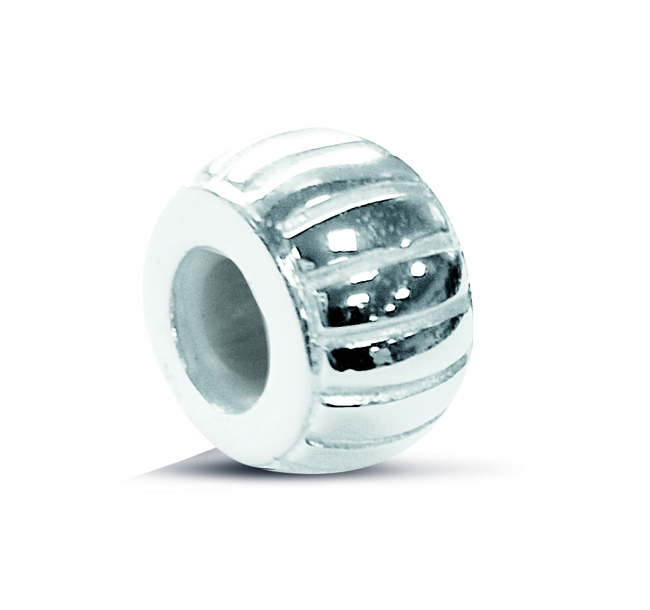 Zilveren bedel/stopper past op alle armbanden zoals Pandora Troll Beads enz.
