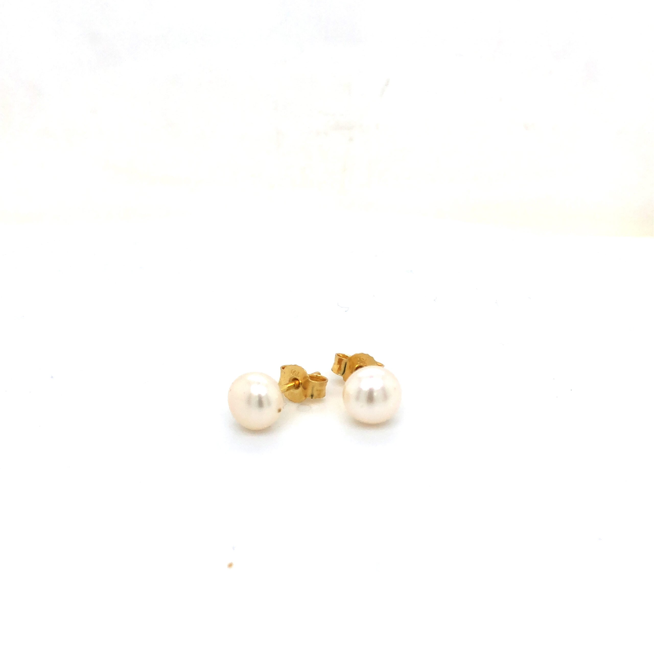 Perlohrstecker Gold 750 Akoya 7,0 - 7,5mm button