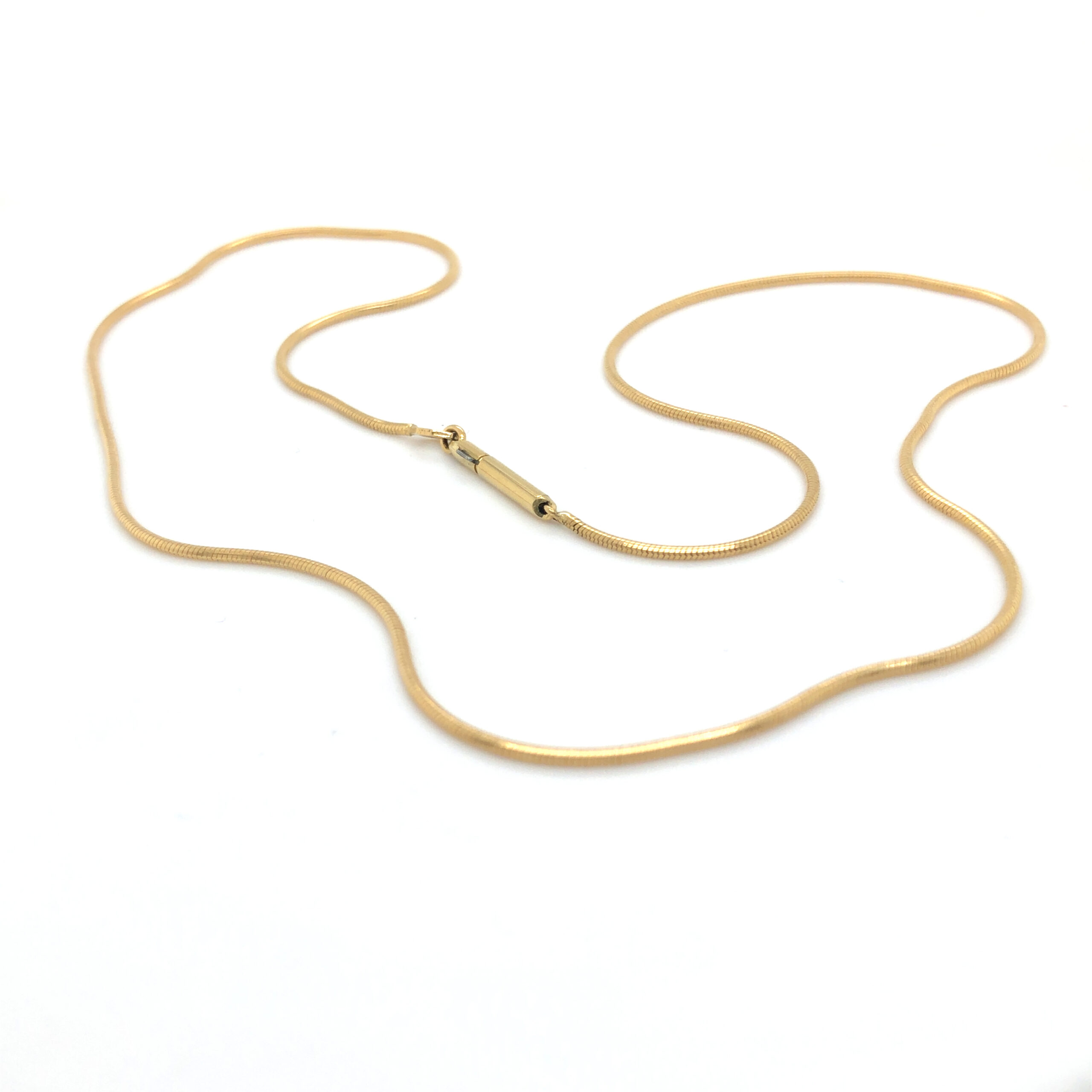 Schlangenkette 1,0mm in Länge 42cm mit patentierter Doppelclipschließe