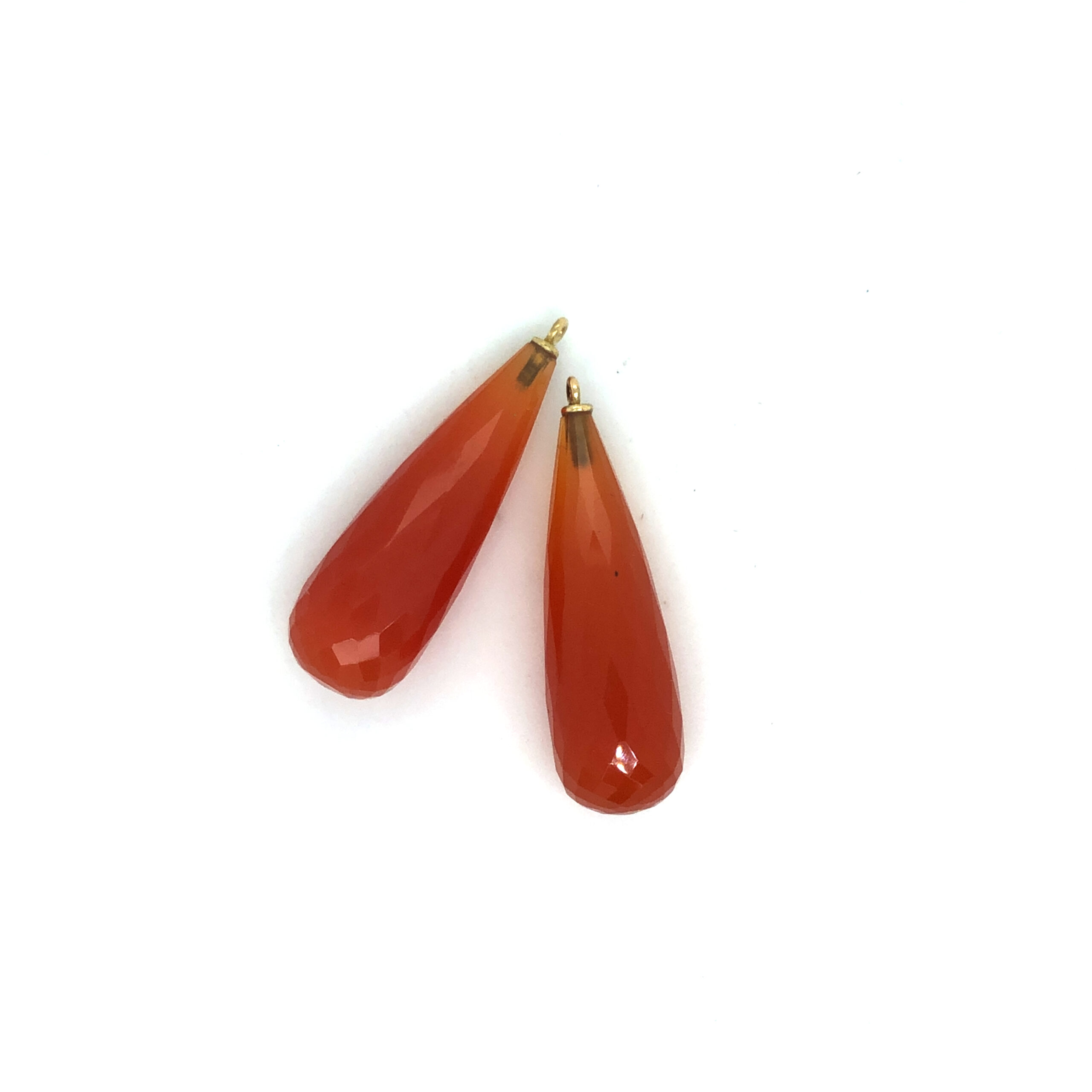 Einhänger für Ohrschmuck, Gold 750, karneol