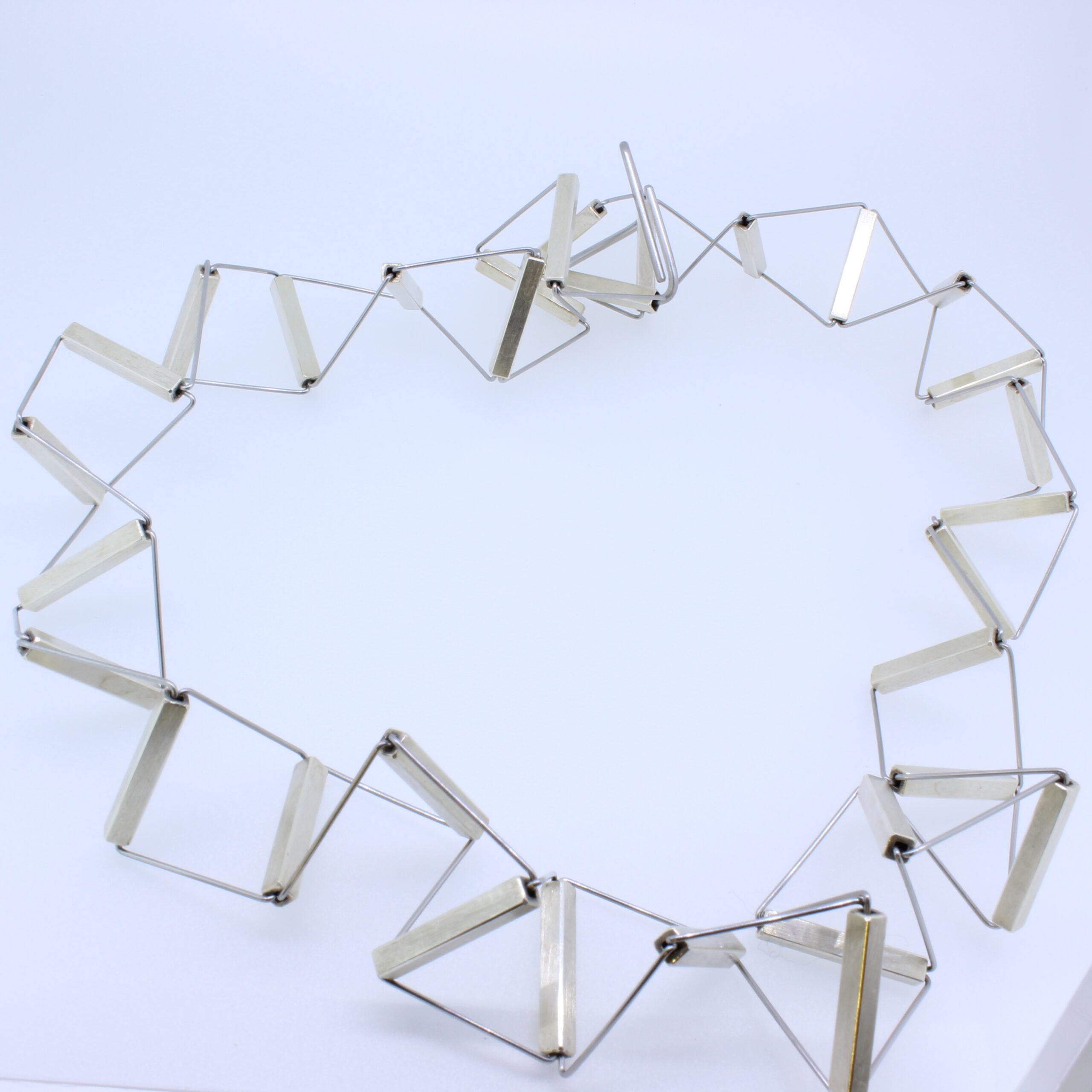 Collier Stahl und Silber 925