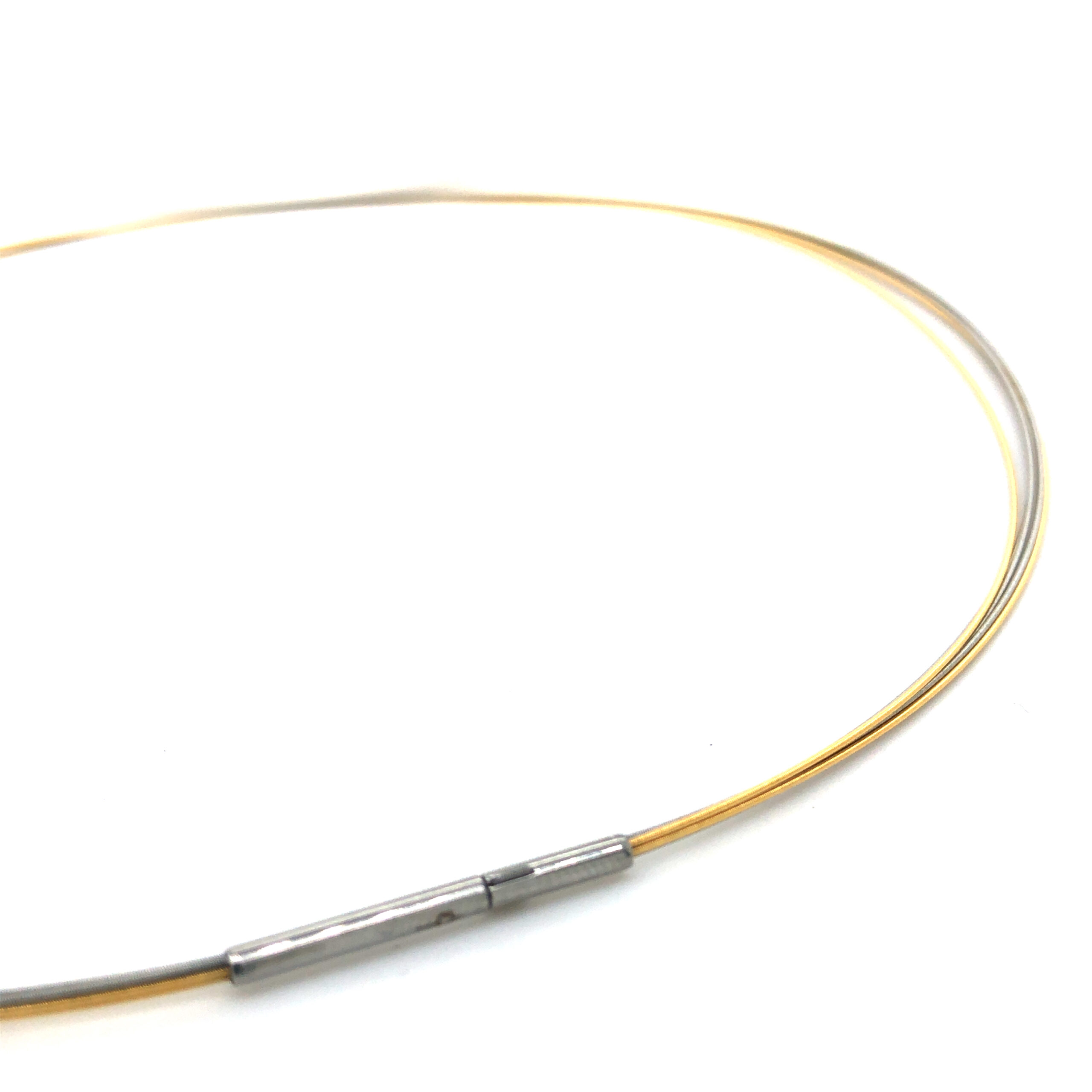 Seilecollier bicolor, Reihen 5, Länge 45cm, Doppelclip