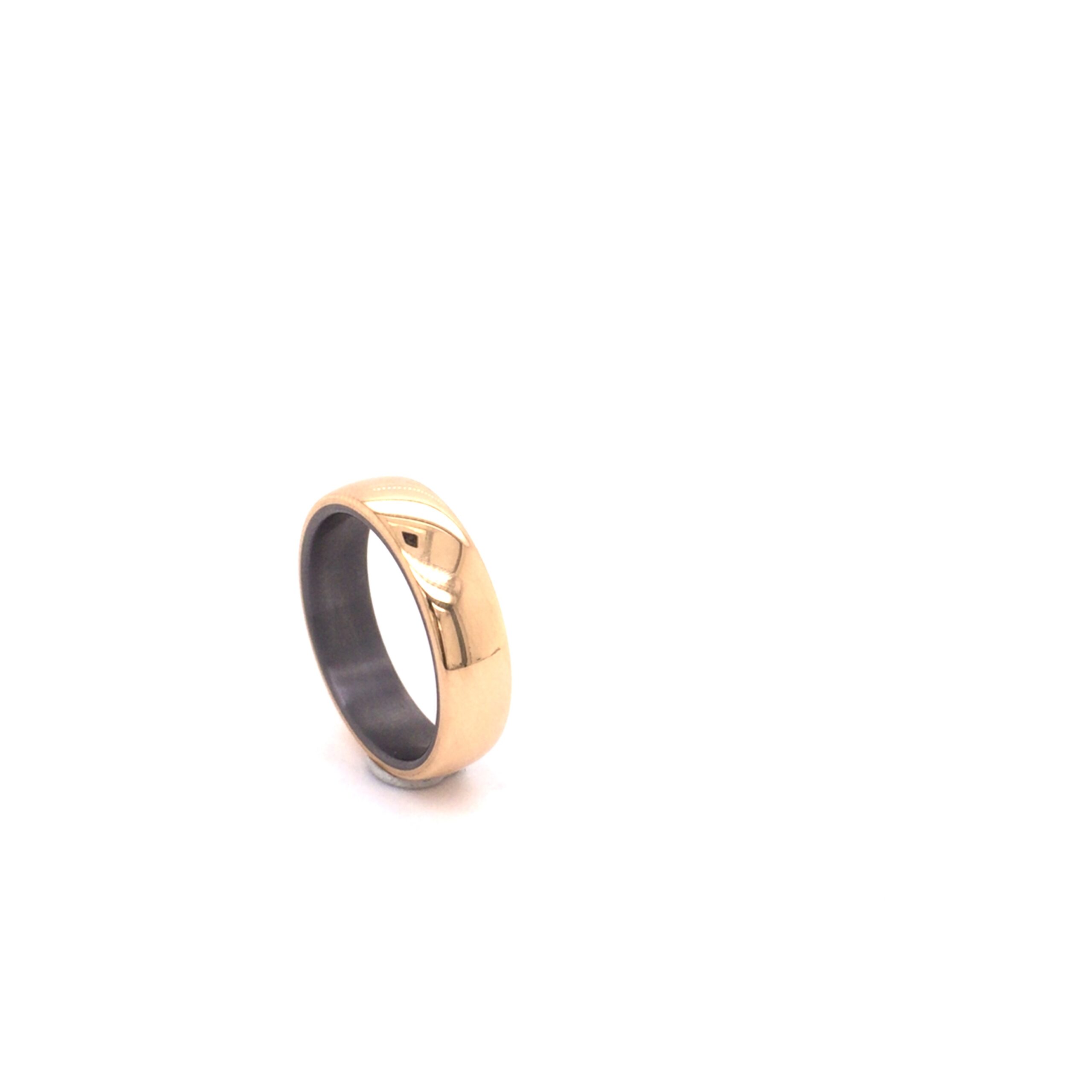 Ring / Trauring Axial gefertigt aus Gold 750 Rosé und Tantal


Größe #52