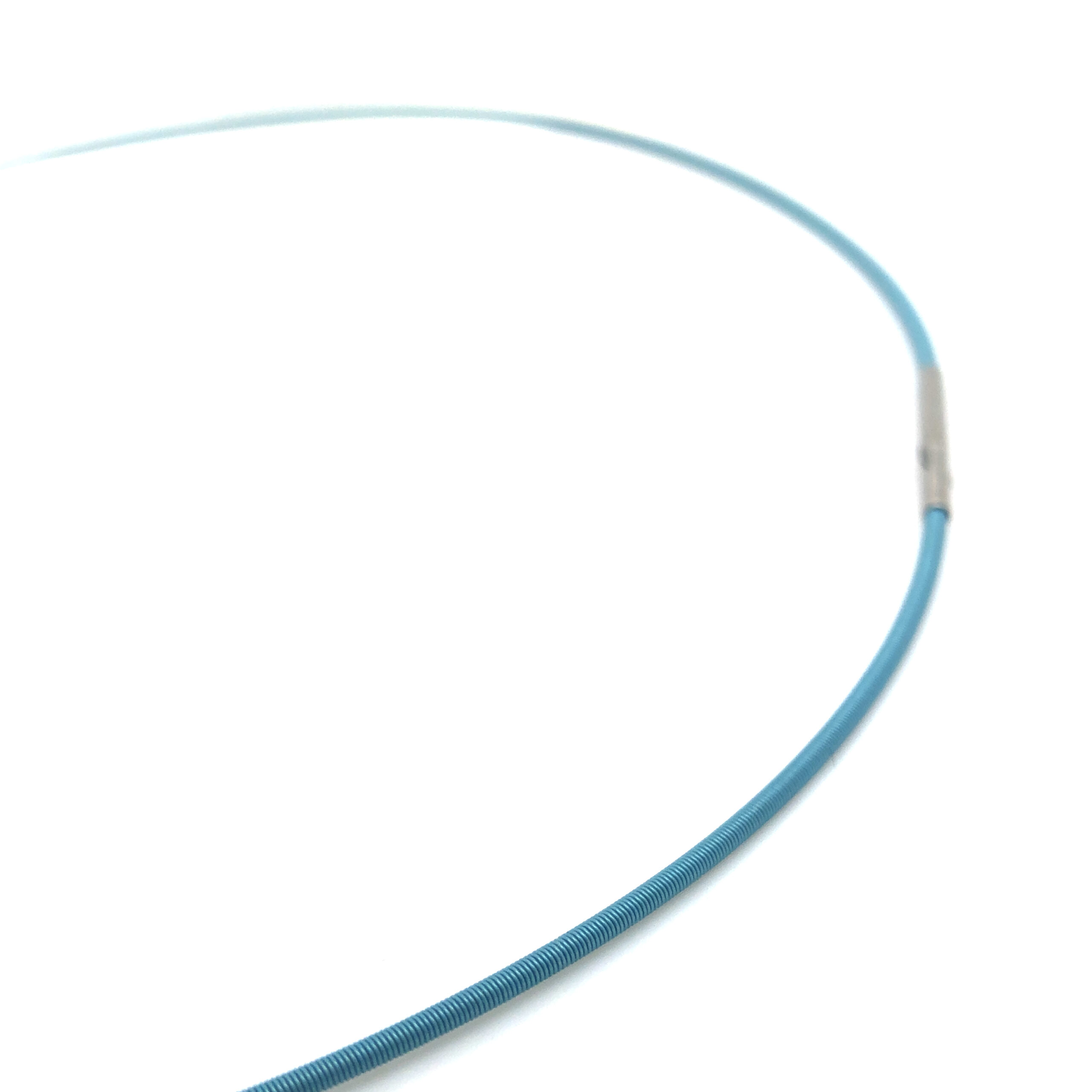 Spiralc. Stahl 1,4mm, 1 rhg. Doppelclip, Lä. 45cm