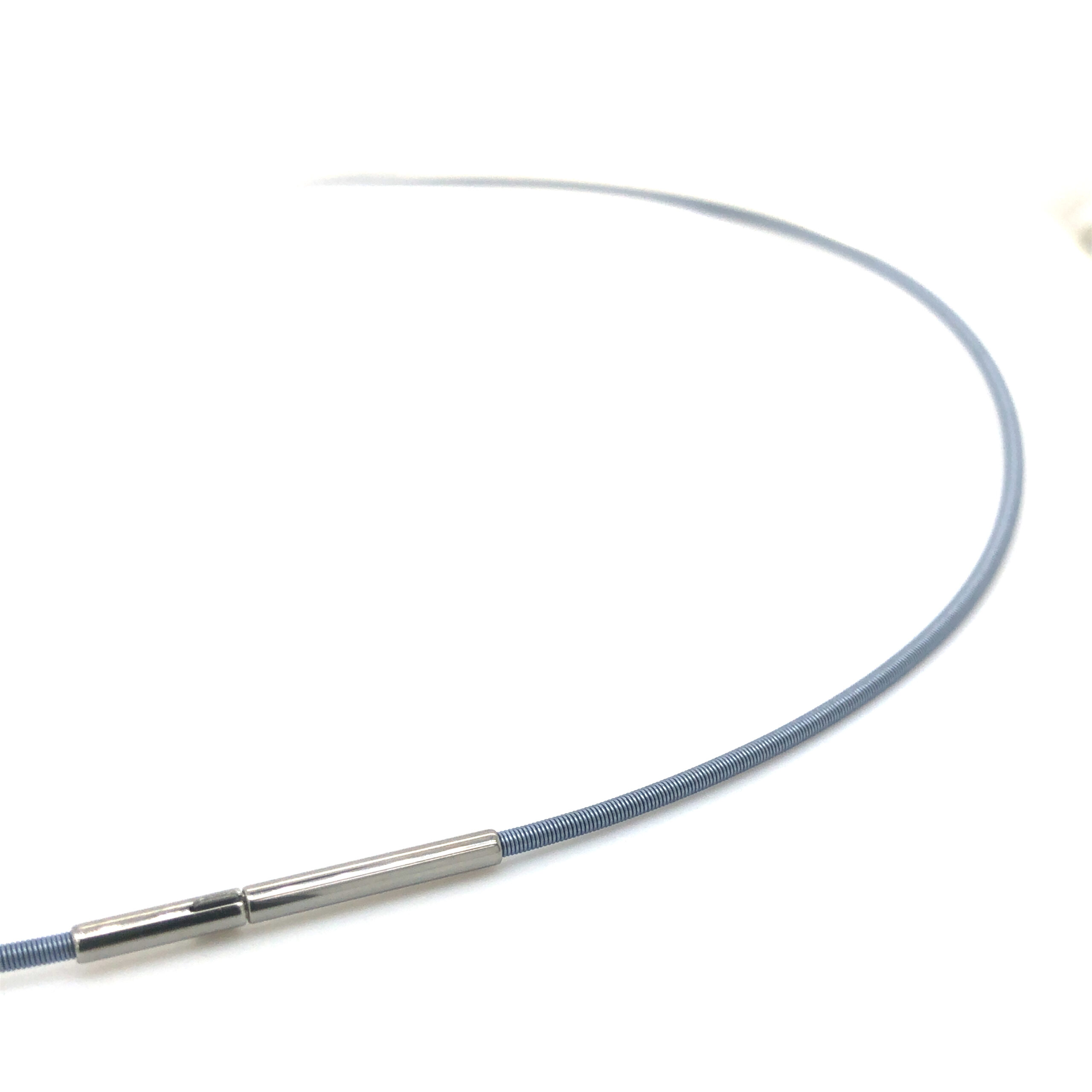 Spiralc. Stahl, D 1,4mm, 1 rhg., Doppelclip, Lä. 45cm