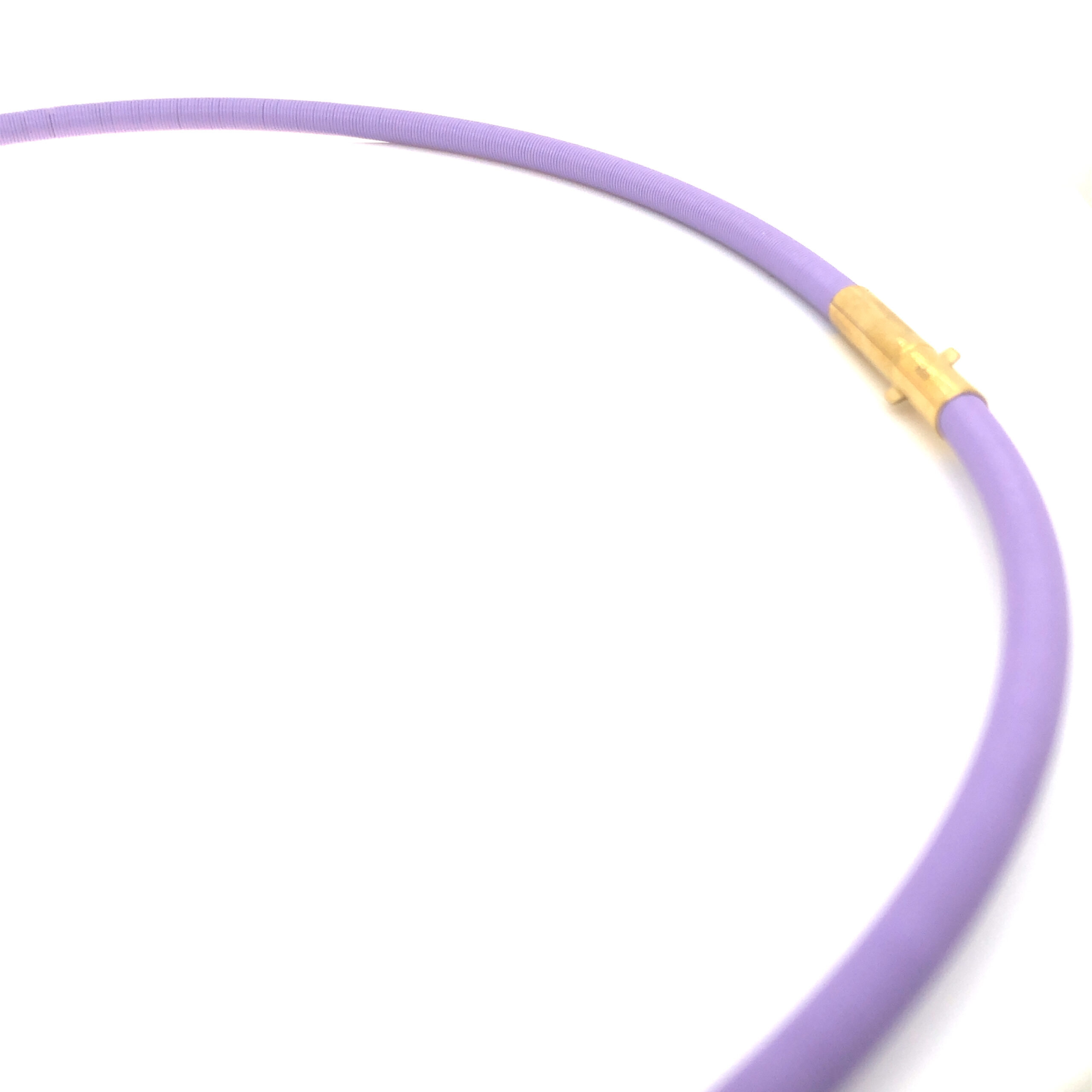 Spiralc. Stahl verg., D 4mm, 1 rhg., Doppelclip, Lä. 48cm