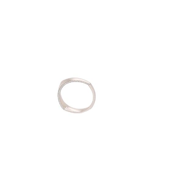 Ring gefertig in Platin 950, mit Brillanten, zusammen 0,09ct  F vvsi Micro Pave
Seitlich gefasst.
Ringweite 55,5.