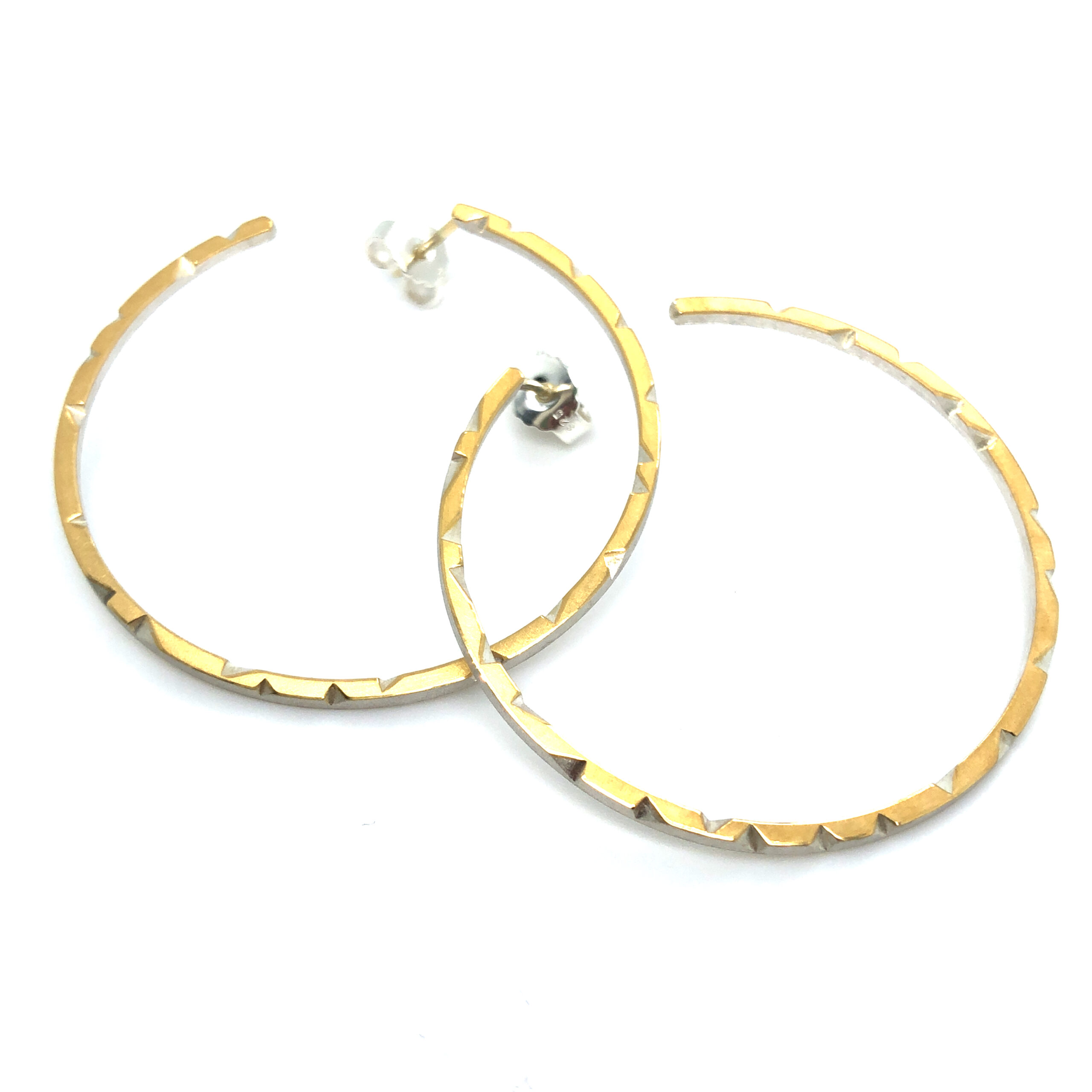 Ohrschmuck in Silber 925 /Gold 900