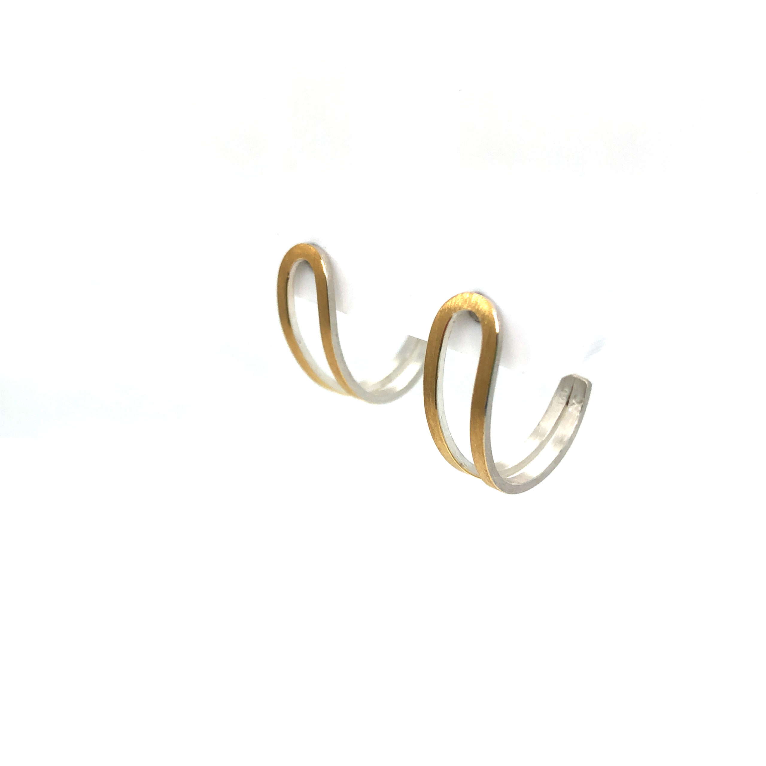 Ohrschmuck in Silber 925 /Gold 900